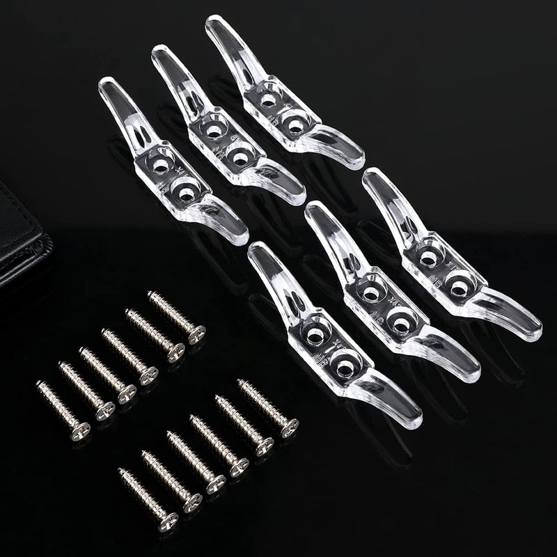 lofrcin Cord Cleats for Blinds, 8pcs Blind Cord Winder, Plastic Transparent Blind Cord Cleat with Screws for Window Blinds Curtains Sun Shades Ropes - Image 3